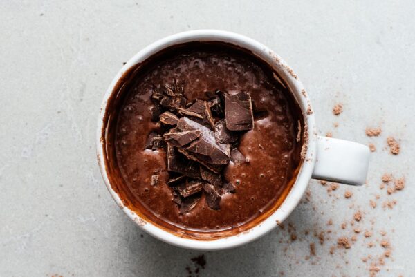 mug cake with chocolate chunks | www.iamafoodblog.com