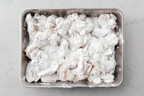 chicken coated with potato starch | www.iamafoodblog.com