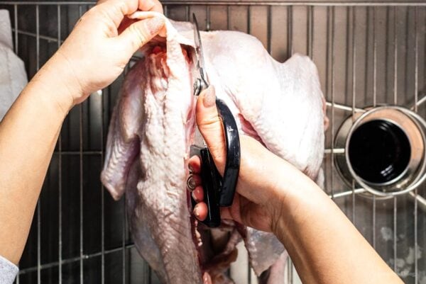 trimming turkey fat | www.iamafoodblog.com