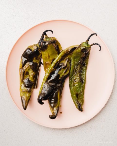 Oven-Baked Hatch Chile Salsa Verde Honey Chicken Thighs | www.iamafoodblog.com