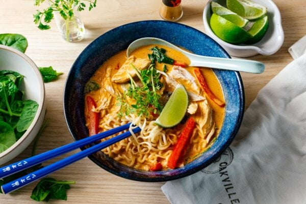 Thai red curry ramen, finished | www.iamafoodblog.com