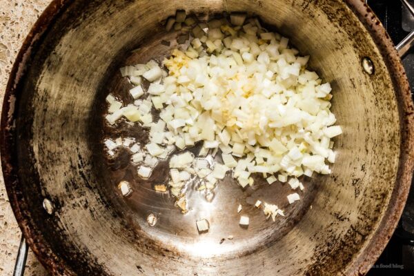 sauteed onions for lasagna soup | www.iamafoodblog.com