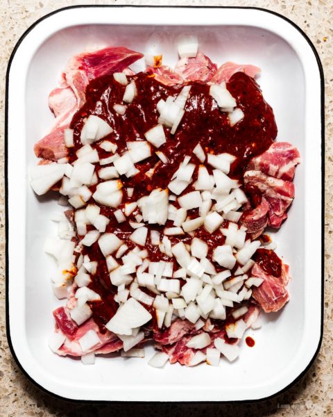 oven baked weeknight carne adovada pork taco recipe | www.iamafoodblog.com