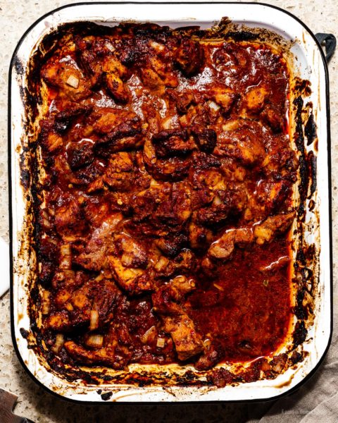 oven baked weeknight carne adovada pork taco recipe | www.iamafoodblog.com