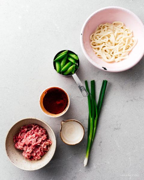 If you’re looking for a quick and easy stir fry that’s full of flavor, look no further! You’re just 15 minutes away from a creamy coconut curry and crispy pork udon stir fry. Minimal chopping, one pan, spicy noodle-y goodness. #stirfry #recipes #dinner #thaifood #thaicurry #weeknight" width="1450" height="1813" class="alignnone size-full wp-image-28846