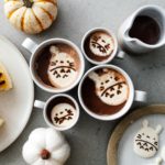 Did you know you can melt down store bought marshmallows and cut them into custom shapes. Make these super easy Totoro marshmallows today! #marshmallows #totoro #totoromarshmallows #totorofood #kawaiifood #hotchocolate