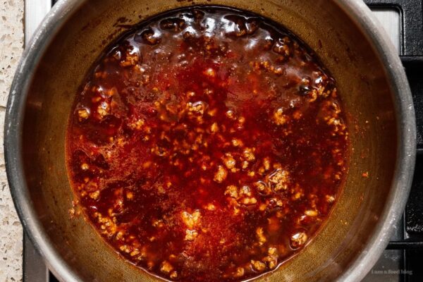 ground turkey mapo sauce | www.iamafoodblog.com