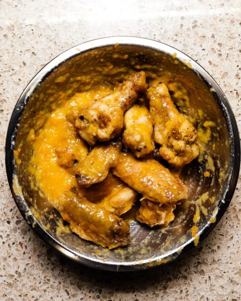Easy 7 Ingredient Mango Pineapple Habanero Hot Wings | www.iamafoodblog.com