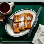 This Japanese tamagoyaki-inspired french toast is soft and custardy on the inside and crisp on the outside. The perfect combination of sweet and savory! | www.iamafoodblog.com