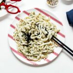 Everything Bagel Pesto Stir Fry Yaki Udon | www.iamafoodblog.com