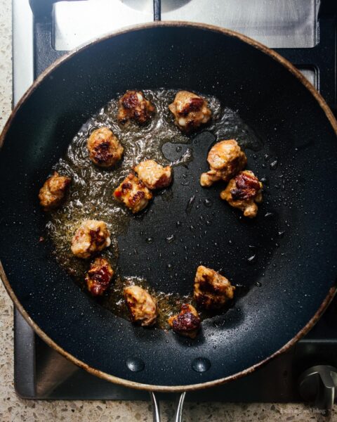 Garlic Parmesan Pasta with Sausage | www.iamafoodblog.com
