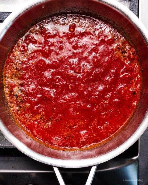 Homemade SpaghettiOs with Mini Meatballs Recipe | www.iamafoodblog.com