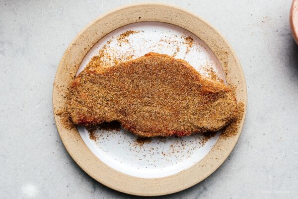Dry rub your steak | www.iamafoodblog.com