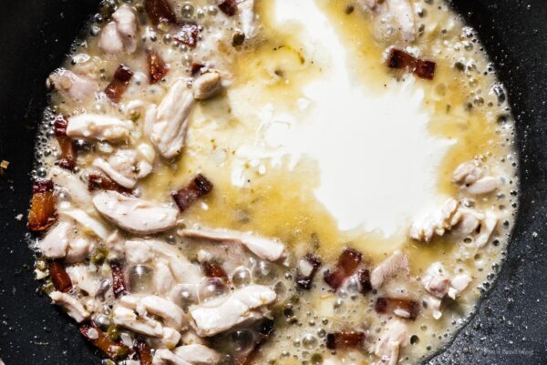 The Creamiest Creamy Chicken and Bacon Pasta Recipe | www.iamafoodblog.com
