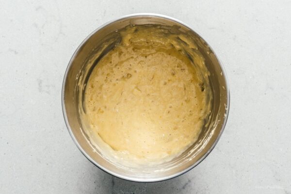 banana bread batter with bananas | www.iamafoodblog.com