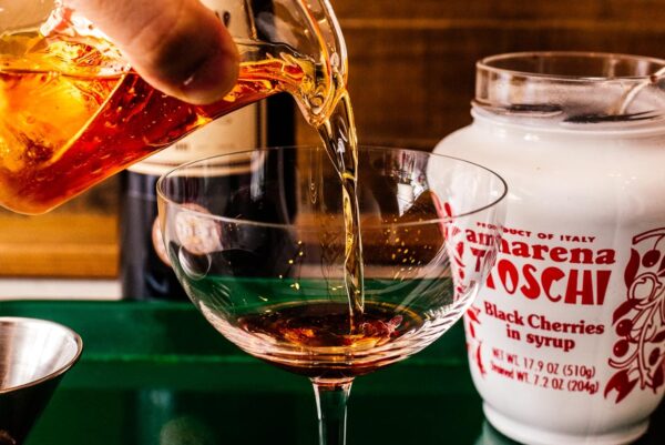 straining a cocktail | www.iamafoodblog.com