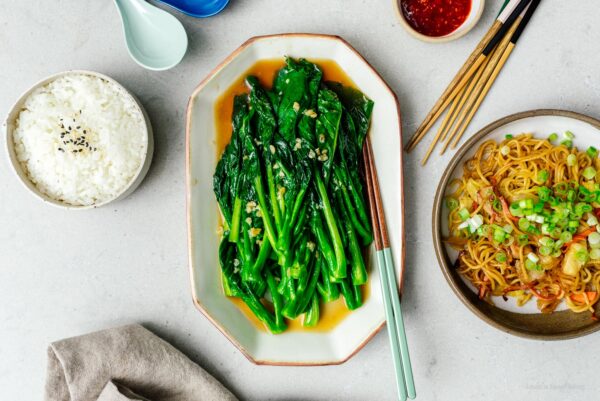 Chinese broccoli aka gai lan | www.iamafoodblog.com