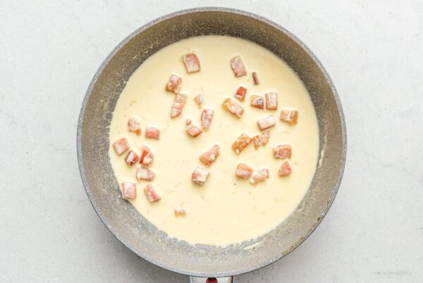 garlic and pancetta cream sauce | www.iamafoodblog.com