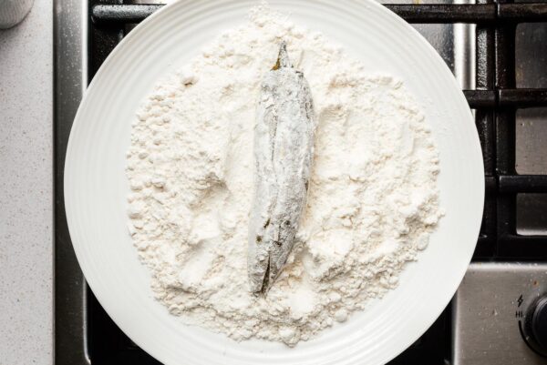 floured chile relleno | www.iamafoodblog.com