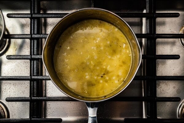 simmering green chile sauce | www.iamafoodblog.com