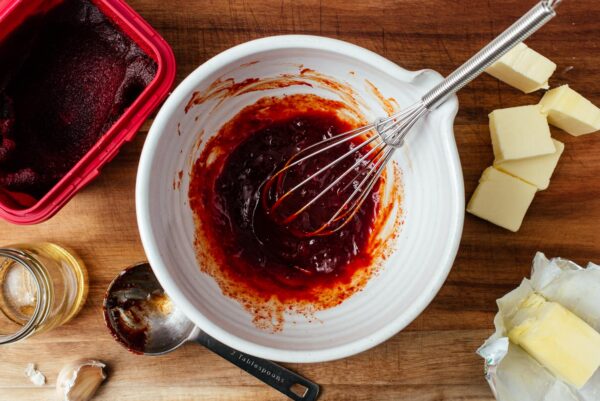 whisking gochujang for butter | www.iamafoodblog.com
