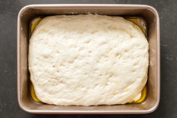 proofed focaccia | www.iamafoodblog.com