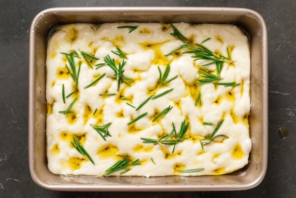 no knead focaccia ready to bake | www.iamafoodblog.com