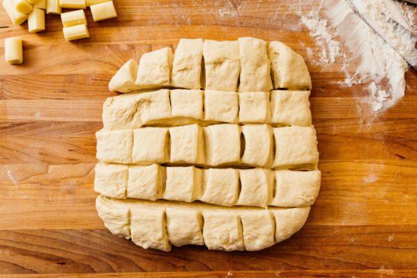 pizza dough divided into 30 pieces | www.iamafoodblog.com