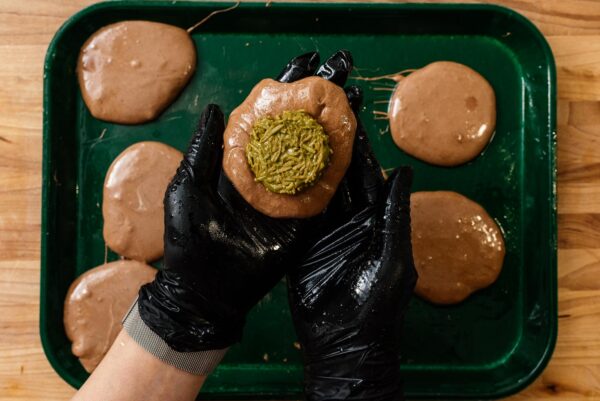 making Dubai chewy cookie | www.iamafoodblog.com