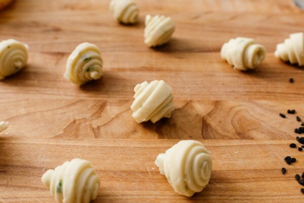 making mini scallion pancake croissants | www.iamafoodblog.com