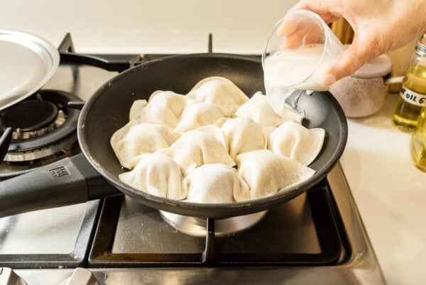 crisping blanket dumplings | www.iamafoodblog.com